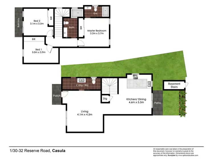 Floorplan of Homely townhouse listing, 1/30 Reserve Road, Casula NSW 2170