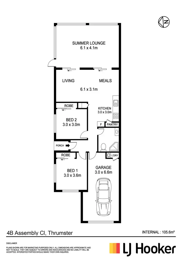 Floorplan of Homely villa listing, 4B Assembly Close, Thrumster NSW 2444
