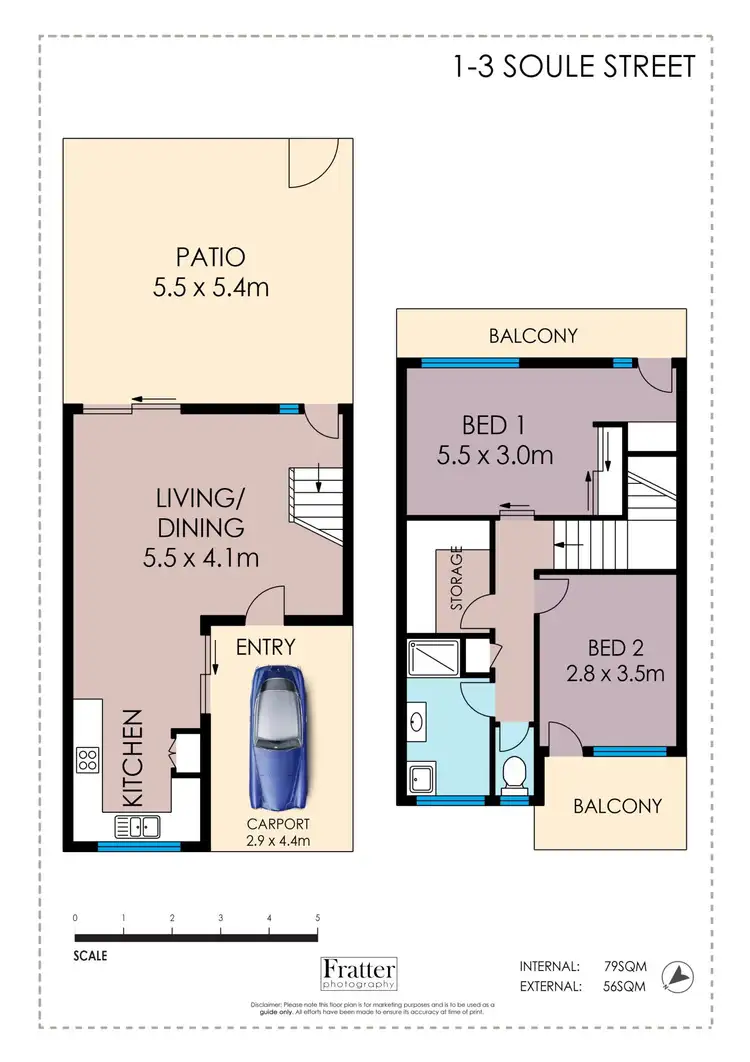 Floorplan of Homely unit listing, 1/3 Soule Street, Hermit Park QLD 4812