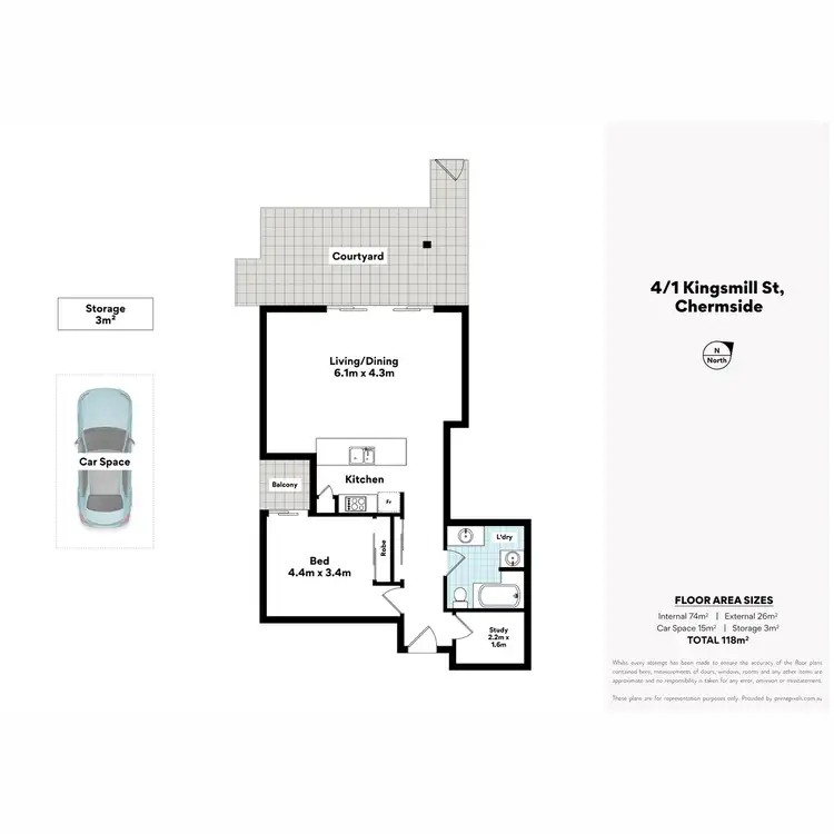 Floorplan of Homely apartment listing, 4/1 Kingsmill Street, Chermside QLD 4032
