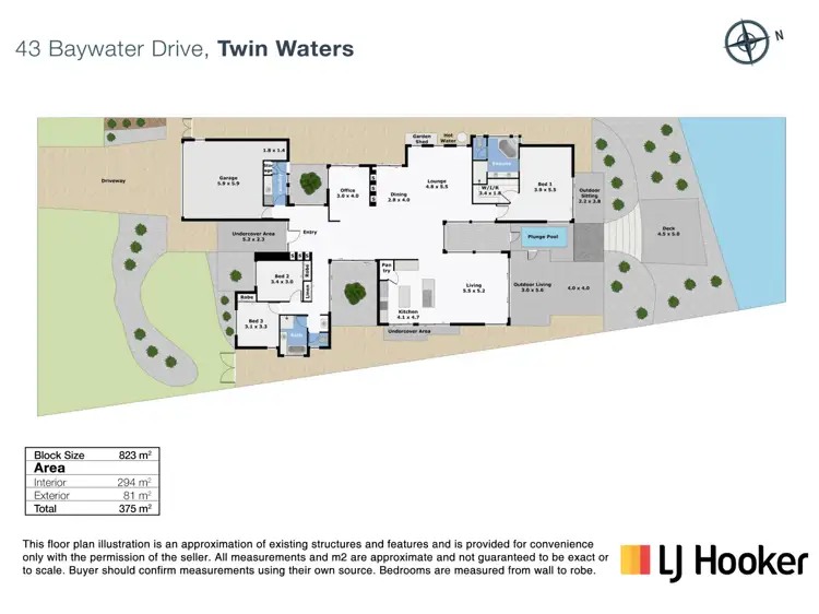 Floorplan of Homely house listing, 43 Baywater Drive, Twin Waters QLD 4564