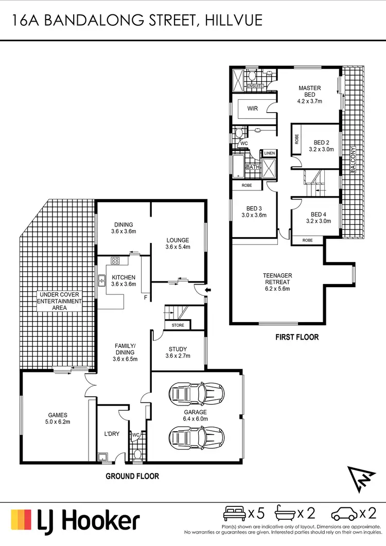 Floorplan of Homely house listing, 16a Bandalong Street, Hillvue NSW 2340