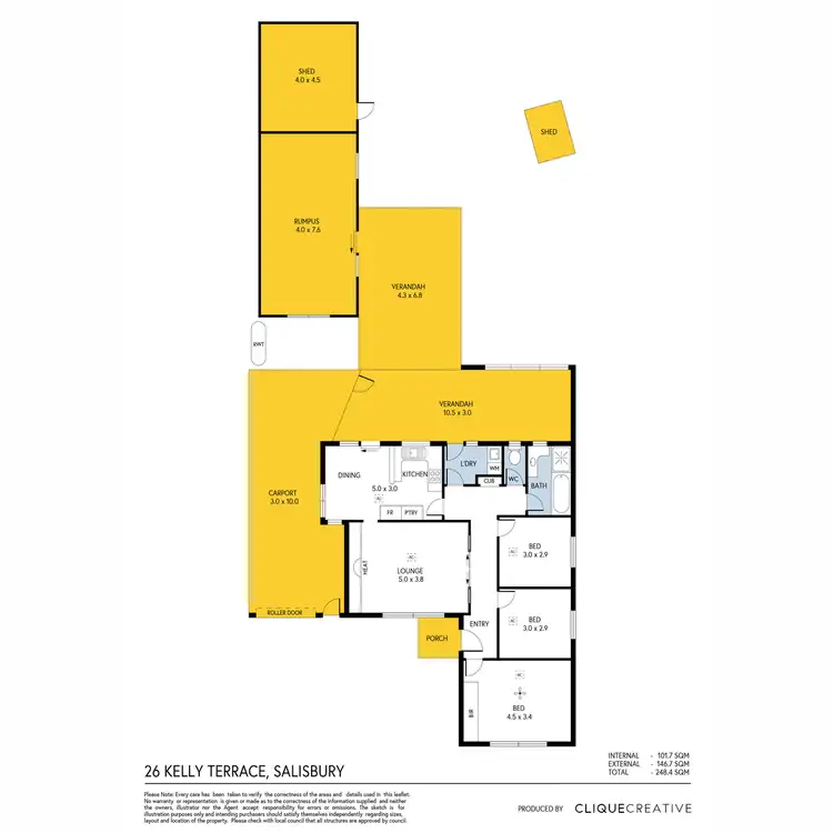 Floorplan of Homely house listing, 26 Kelly Terrace, Salisbury SA 5108
