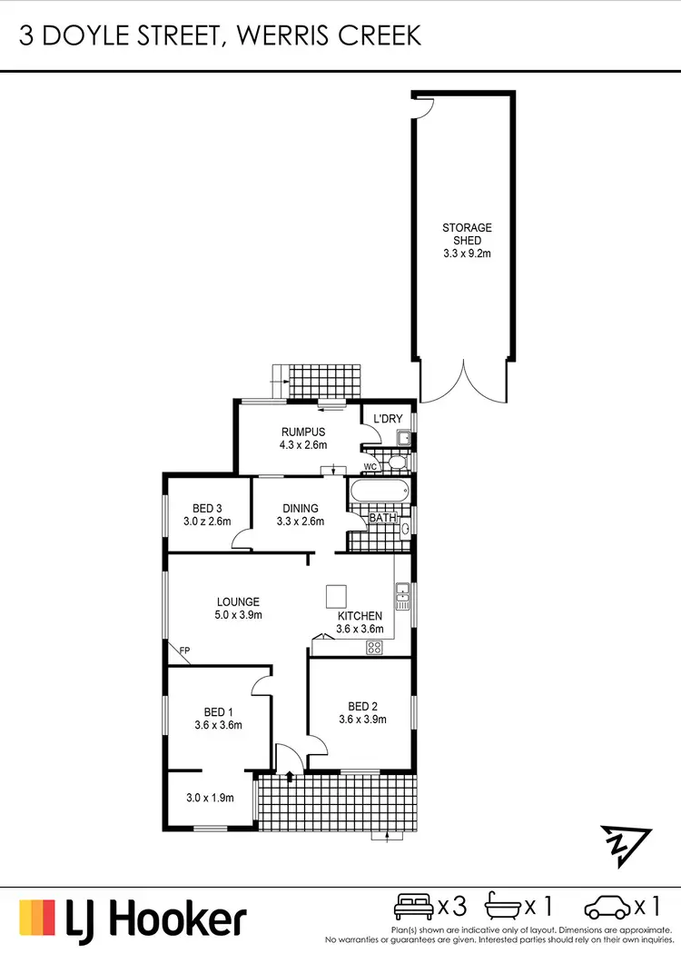 Floorplan of Homely house listing, 3 Doyle Street, Werris Creek NSW 2341