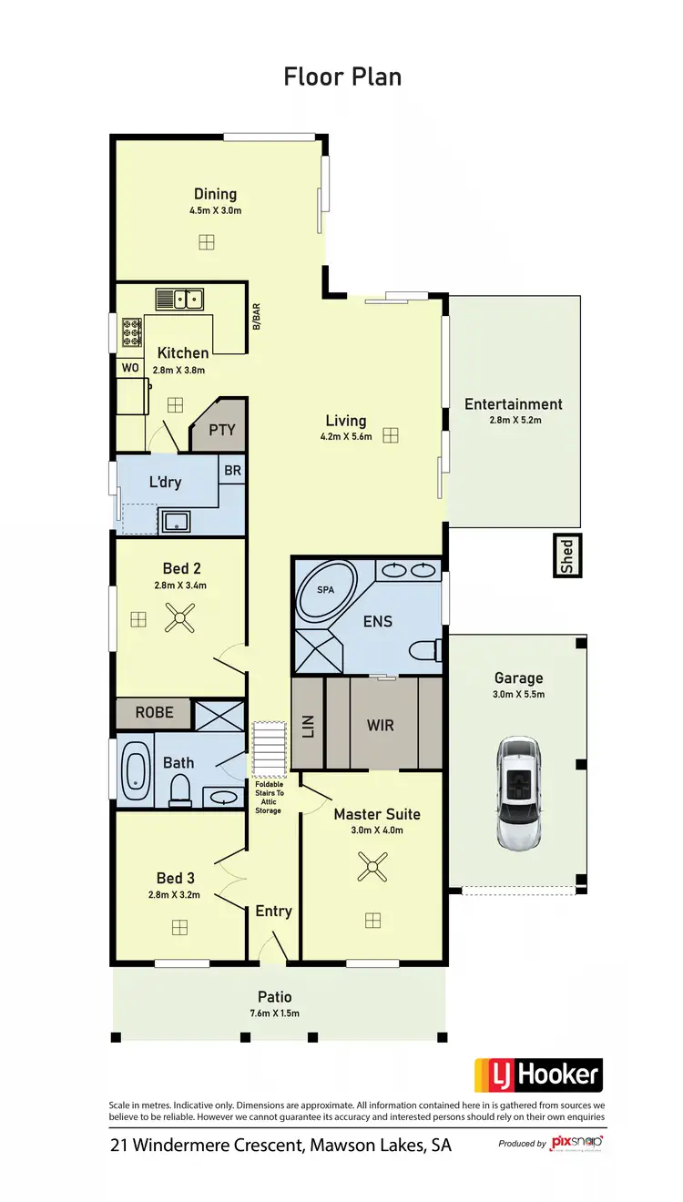 Floorplan of Homely house listing, 21 Windermere Crescent, Mawson Lakes SA 5095