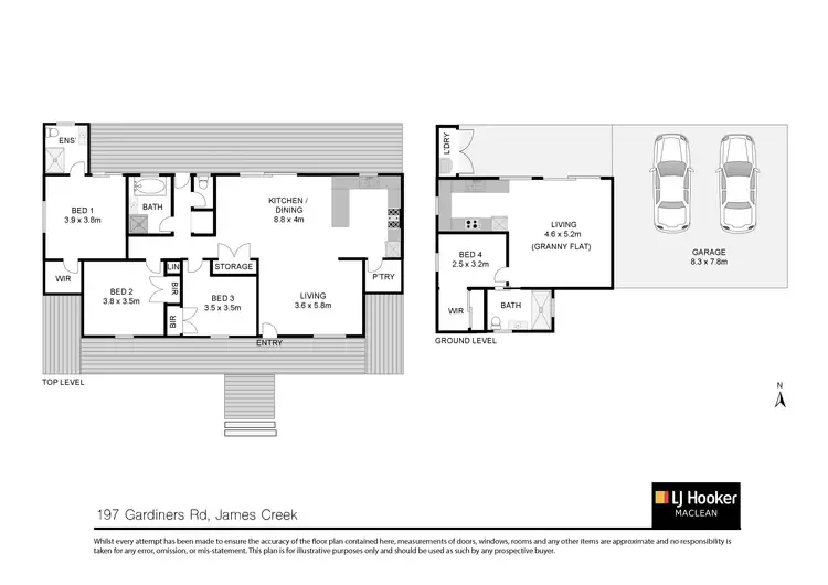 Floorplan of Homely rural property listing, 197 Gardiners Road, James Creek NSW 2463
