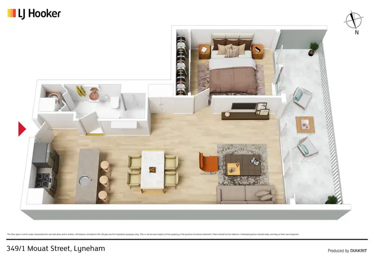 Floorplan of Homely apartment listing, 349/1 Mouat Street, Lyneham ACT 2602
