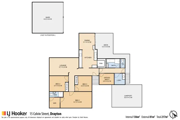 Floorplan of Homely house listing, 15 Colvin Street, Drayton QLD 4350