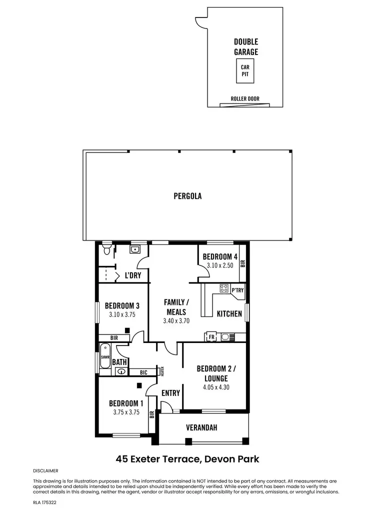 Floorplan of Homely house listing, 45 Exeter Terrace, Devon Park SA 5008