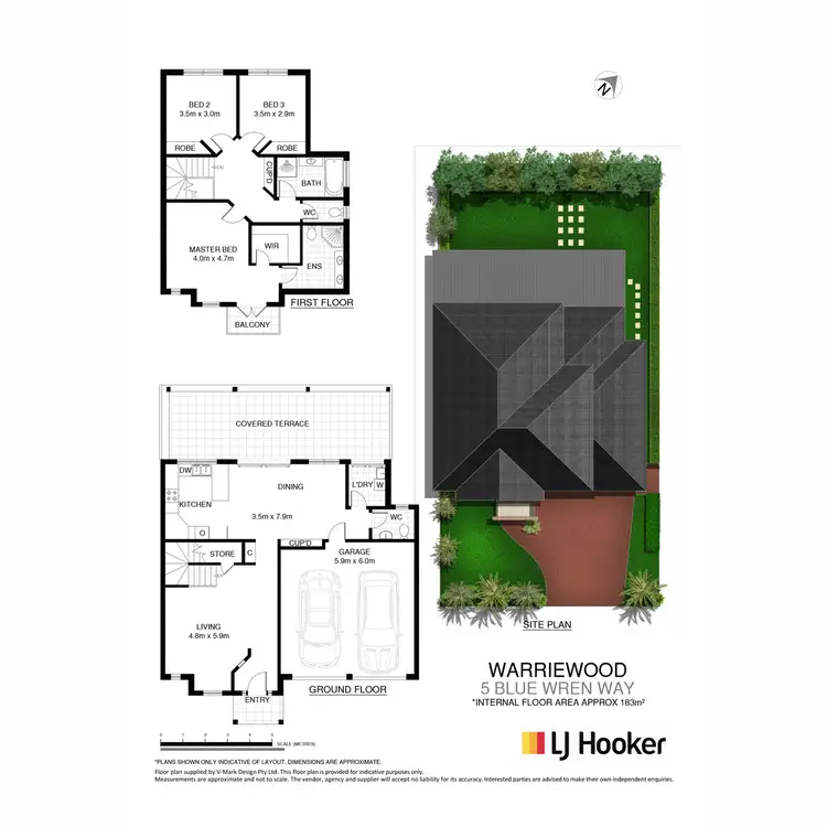 Floorplan of Homely townhouse listing, 5 Blue Wren Way, Warriewood NSW 2102