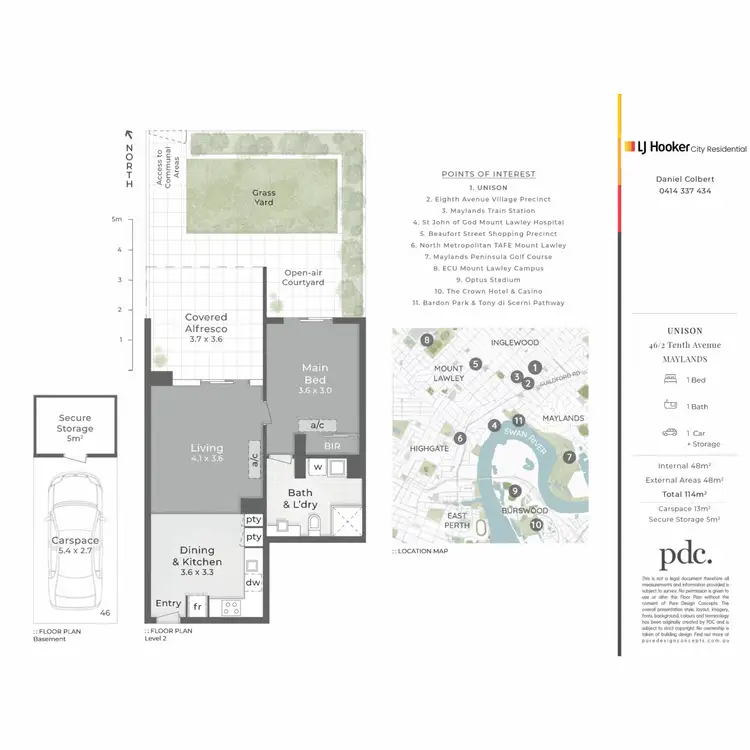 Floorplan of Homely apartment listing, 46/2 Tenth Avenue, Maylands WA 6051