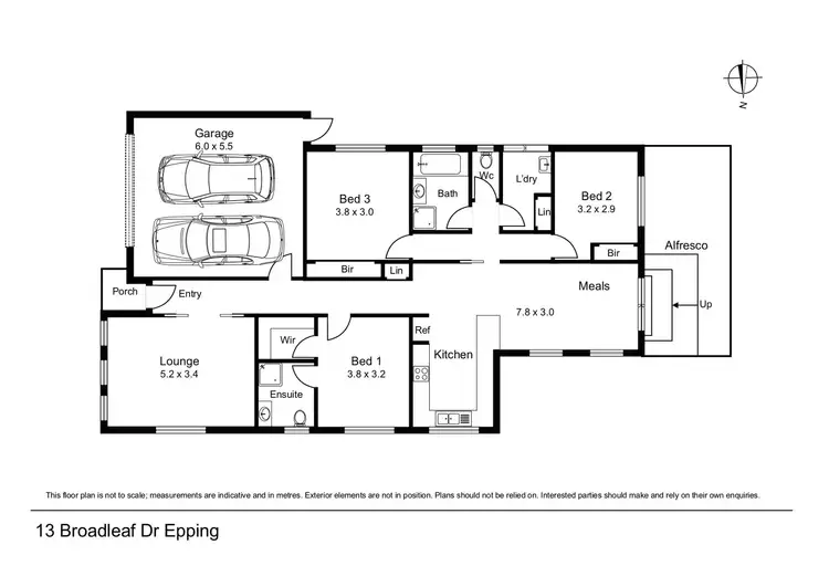 Floorplan of Homely house listing, 13 Broadleaf Drive, Epping VIC 3076