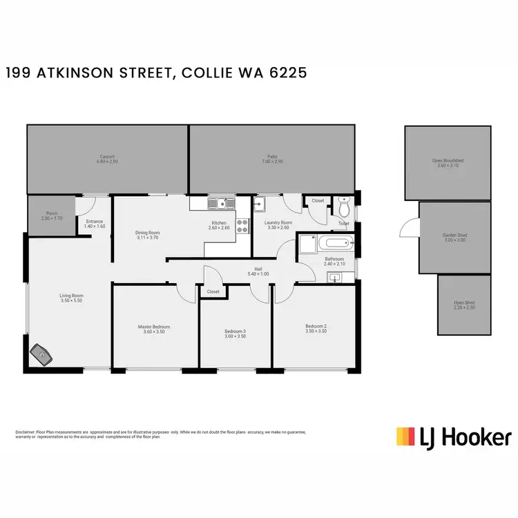 Floorplan of Homely house listing, 199 Atkinson Street, Collie WA 6225