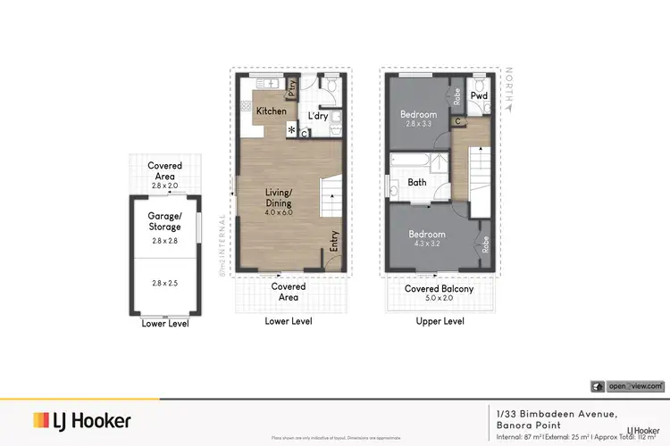 Floorplan of Homely semi-detached listing, 1/33 Bimbadeen Avenue, Banora Point NSW 2486