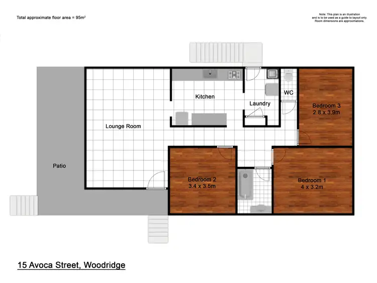 Floorplan of Homely house listing, 15 Avoca Street, Woodridge QLD 4114