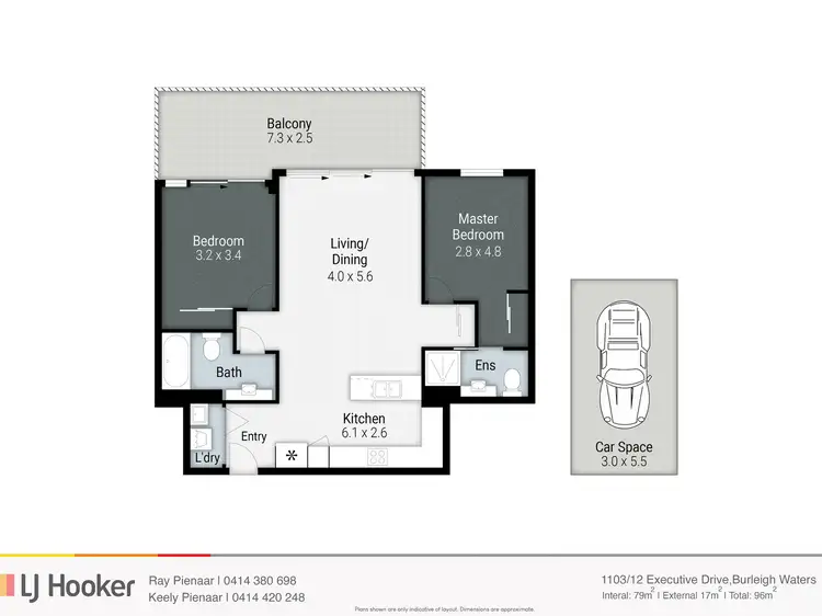 Floorplan of Homely apartment listing, 1103/12-14 Executive Drive, Burleigh Waters QLD 4220