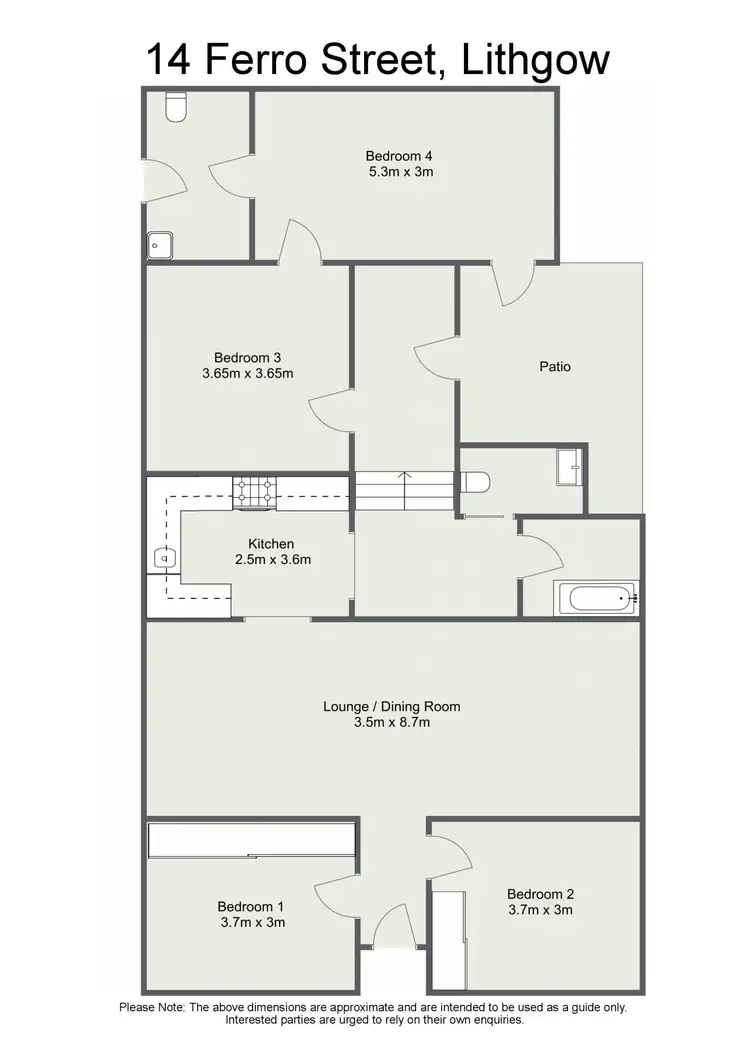 Floorplan of Homely house listing, 14 Ferro Street, Lithgow NSW 2790