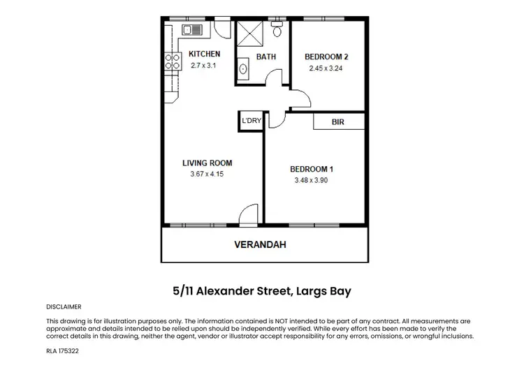 Floorplan of Homely unit listing, 5/11 Alexander Street, Largs Bay SA 5016