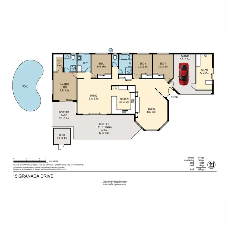Floorplan of Homely house listing, 15 Granada Drive, Eatons Hill QLD 4037