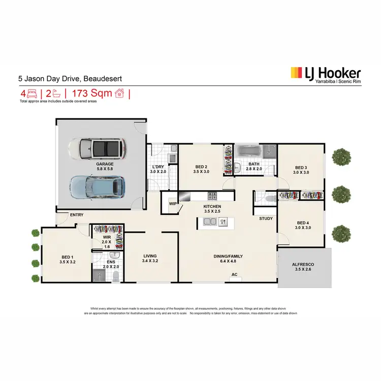 Floorplan of Homely house listing, 5 Jason Day Drive, Beaudesert QLD 4285