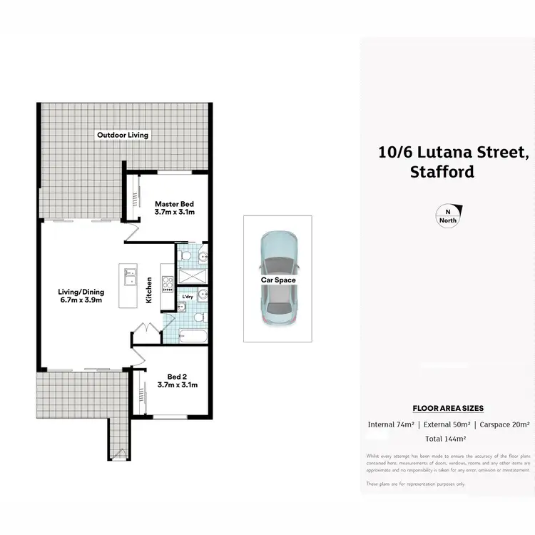 Floorplan of Homely unit listing, 10/6 Lutana Street, Stafford QLD 4053