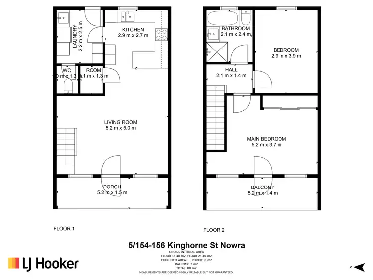 Floorplan of Homely townhouse listing, Unit 5/154-156 Kinghorne Street, Nowra NSW 2541