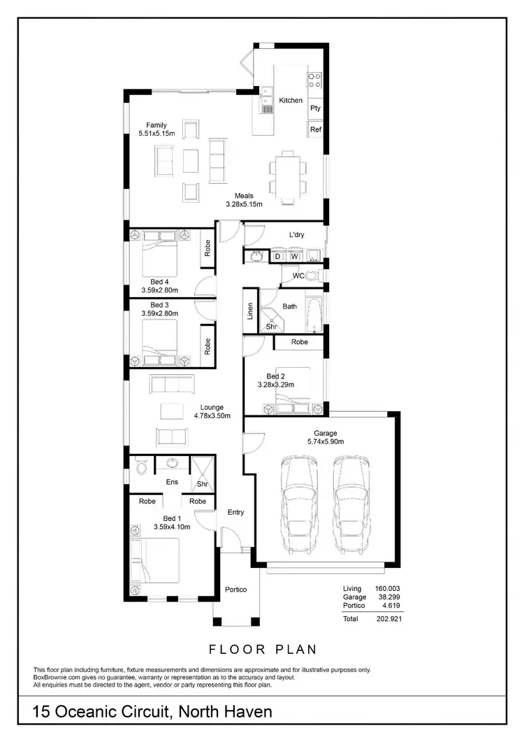 Floorplan of Homely house listing, 15 Oceanic Circuit, North Haven SA 5018