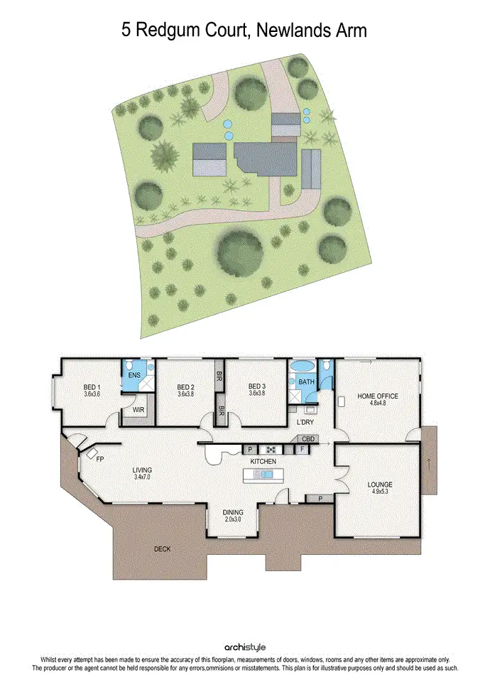 Floorplan of Homely house listing, 5 Redgum Court, Newlands Arm VIC 3875