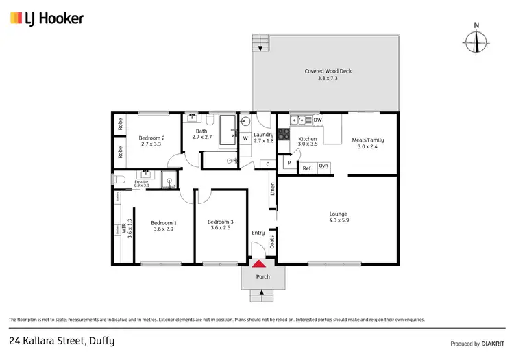 Floorplan of Homely house listing, 24 Kallara Close, Duffy ACT 2611