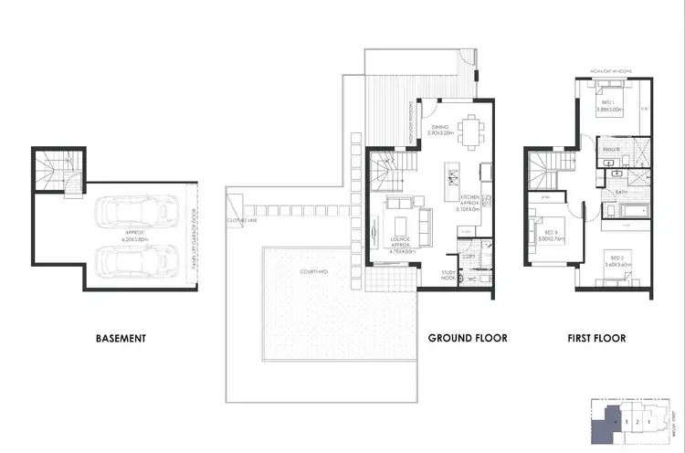 Floorplan of Homely townhouse listing, 4/61 Macleay Street, Turner ACT 2612