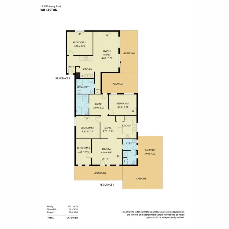 Floorplan of Homely house listing, 1 & 2/28A Murray Road, Willaston SA 5118