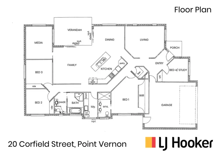 Floorplan of Homely house listing, 20 Corfield Street, Point Vernon QLD 4655