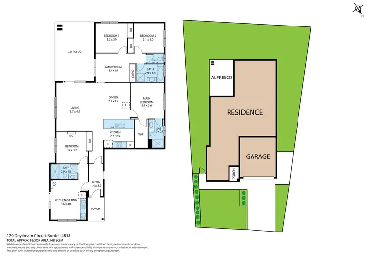 Floorplan of Homely house listing, 129 Daydream Circuit, Burdell QLD 4818
