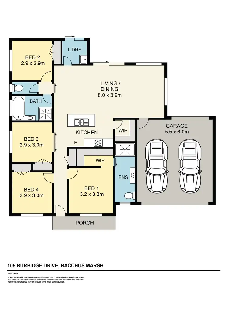 Floorplan of Homely house listing, 105 Burbridge Drive, Bacchus Marsh VIC 3340