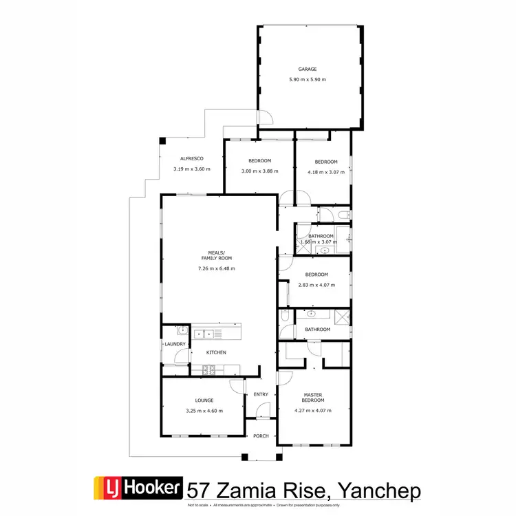 Floorplan of Homely house listing, 57 Zamia Rise, Yanchep WA 6035