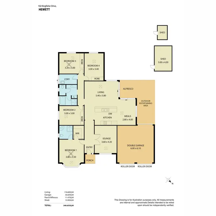 Floorplan of Homely house listing, 102 Kingfisher Drive, Hewett SA 5118