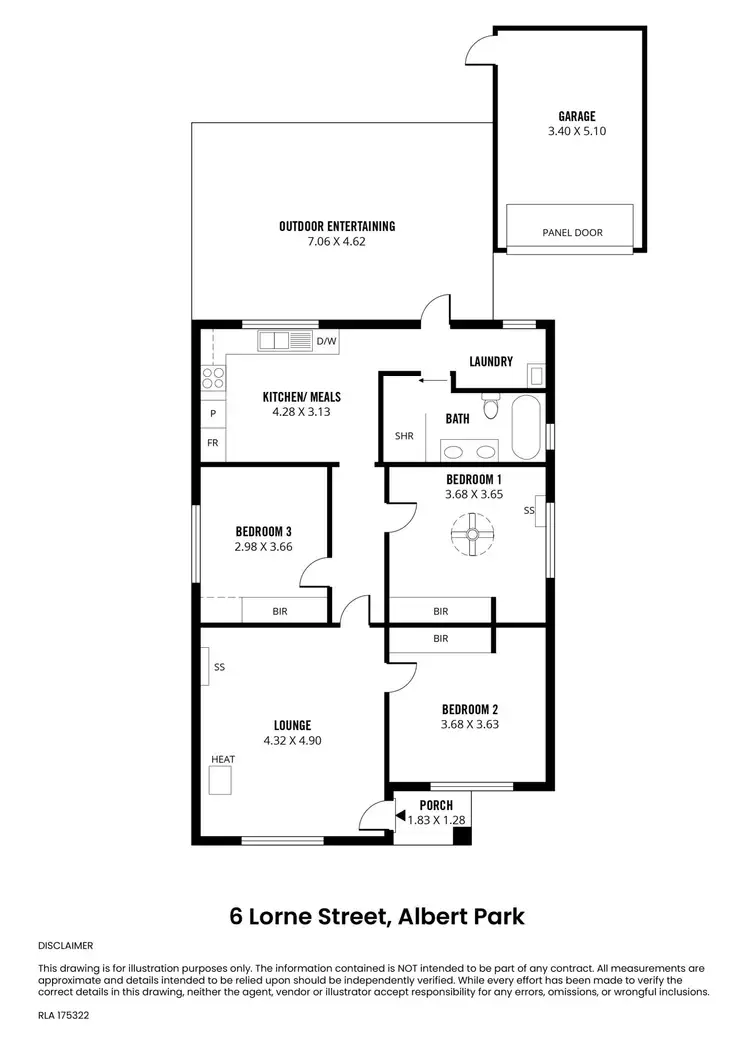 Floorplan of Homely house listing, 6 Lorne Street, Albert Park SA 5014