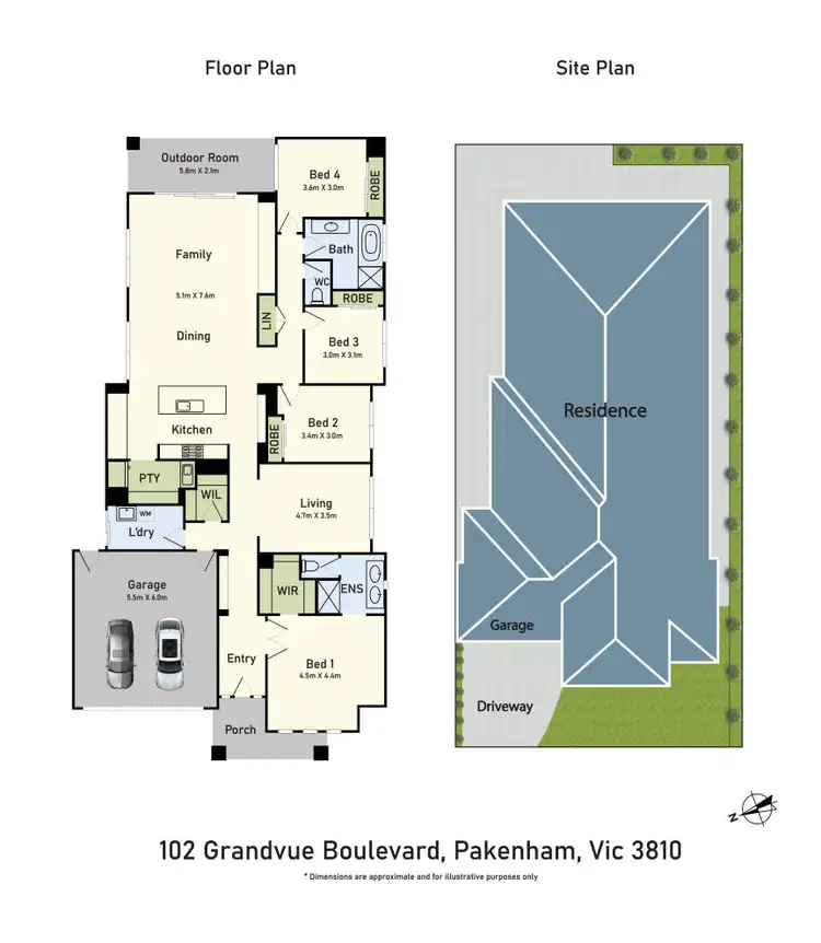 Floorplan of Homely house listing, 102 Grandvue Boulevard, Pakenham VIC 3810