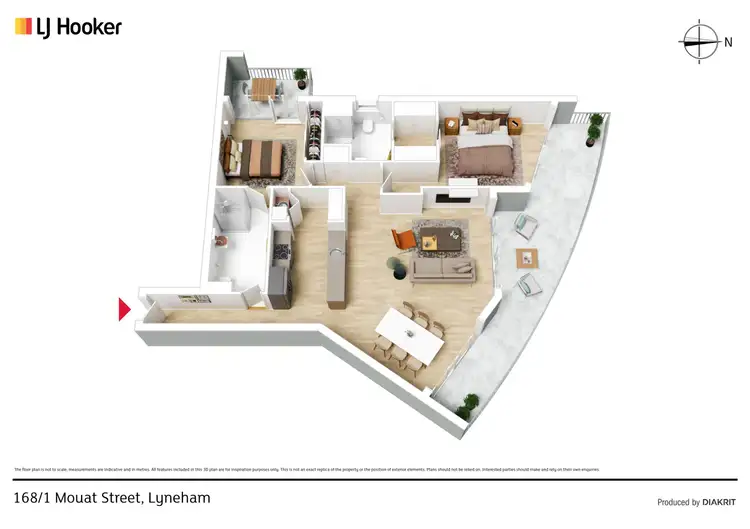 Floorplan of Homely apartment listing, 168/1 Mouat Street, Lyneham ACT 2602