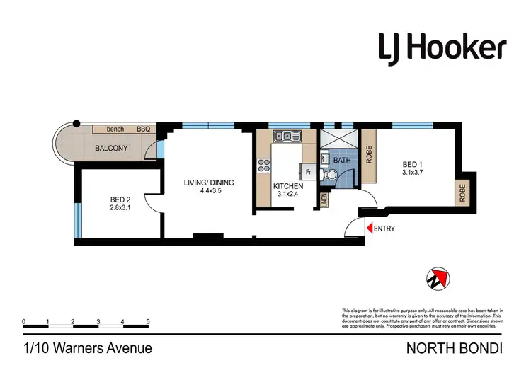 Floorplan of Homely apartment listing, 1/10 Warners Avenue, North Bondi NSW 2026