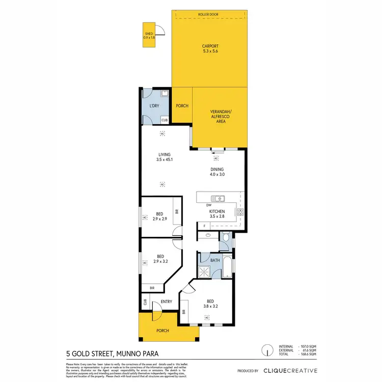 Floorplan of Homely house listing, 5 Gold Street, Munno Para SA 5115