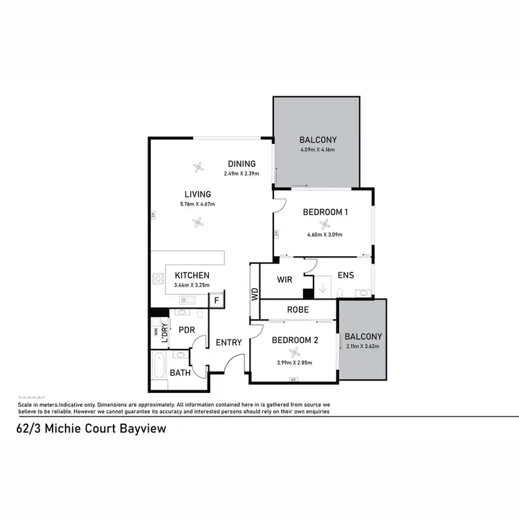 Floorplan of Homely unit listing, 62/3 Michie Court, Bayview NT 820