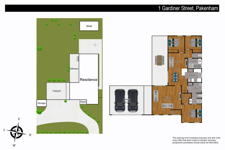 Floorplan of Homely house listing, 1 Gardiner Street, Pakenham VIC 3810