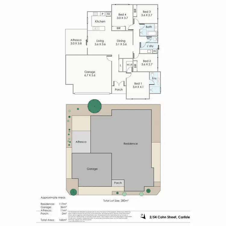 Floorplan of Homely villa listing, 2/54 Cohn Street, Carlisle WA 6101