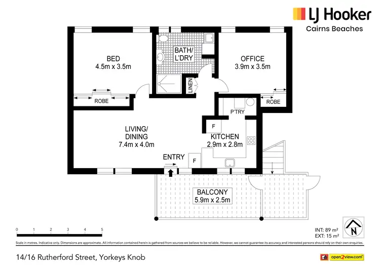 Floorplan of Homely unit listing, 14/16-20 Rutherford Street, Yorkeys Knob QLD 4878