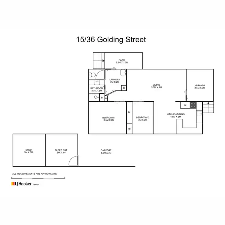 Floorplan of Homely retirement listing, 15/36 Golding Street, Yamba NSW 2464