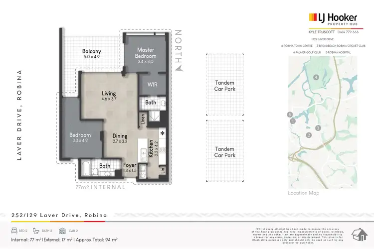 Floorplan of Homely apartment listing, 252/129 Laver Drive, Robina QLD 4226