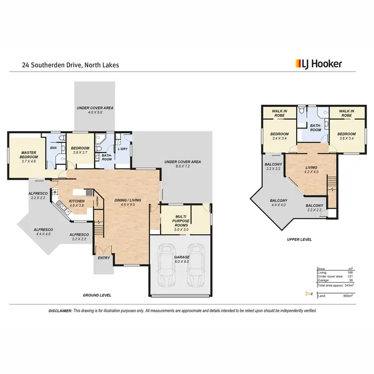 Floorplan of Homely house listing, 24 Southerden Drive, North Lakes QLD 4509