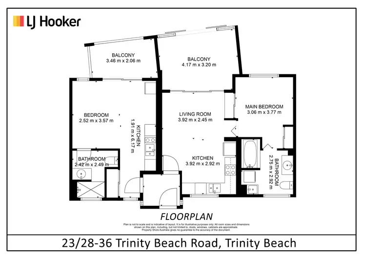 Floorplan of Homely apartment listing, 23/28-36 Trinity Beach Road, Trinity Beach QLD 4879