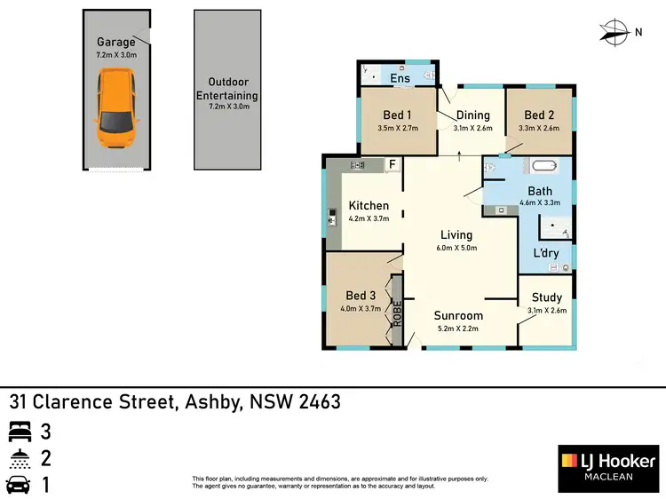 Floorplan of Homely house listing, 31 Clarence Street, Ashby NSW 2463